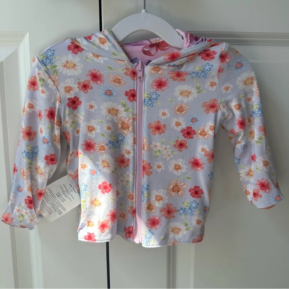 Posh Peanut Brisa Long Sleeve Reversible Jacket Floral (Size 6-12 Months)